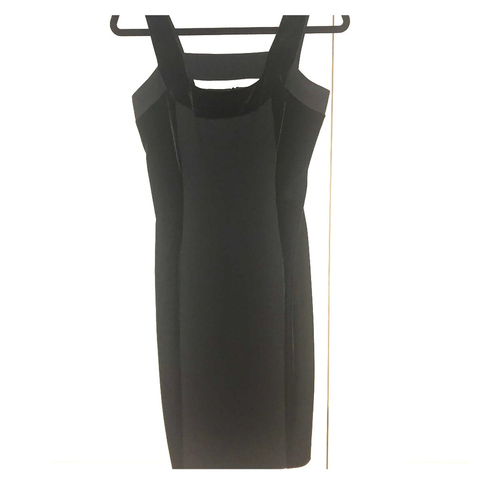 Little Black Dress with Velvet Sides